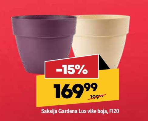 Saksija Gardena Lux više boja, FI20