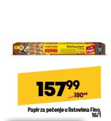 Papir za pečenje u listovima Fino