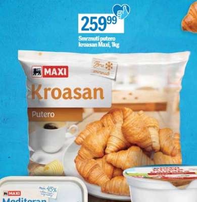 Smrznuti putero kroasan Maxi, 1kg