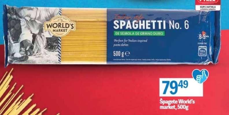 Špagete World's market, 500g