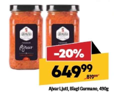 Ajvar Ljuti blagi Gurmano 490g
