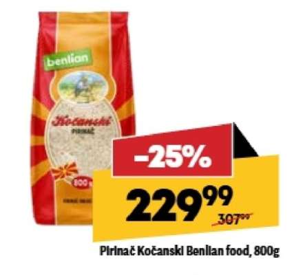 Pirinač Kočanski Benlian food 800g