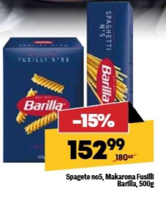 Špagete no5, Makarona Fusilli Barilla, 500g