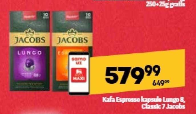 Kafa Espresso kapsule Lungo 8, Classic 7 Jacobs