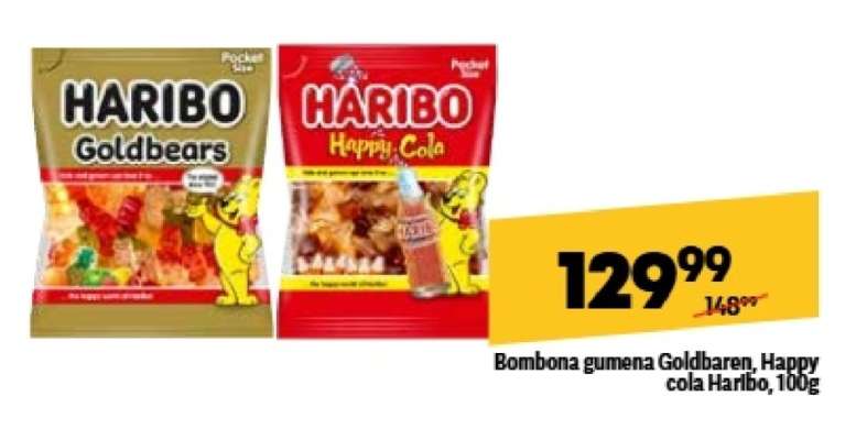 Bombona gumena Goldbaren , Happy cola Haribo 100g