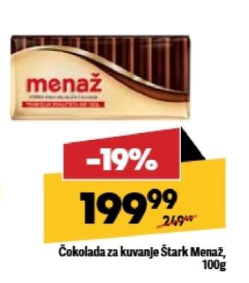 Čokolada za kuvanje Štark Menaž