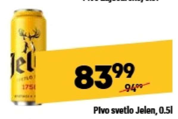 Pivo svetlo Jelen 0.5l