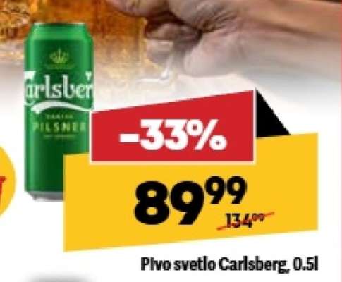 Pivo svetlo Carlsberg 0,5l