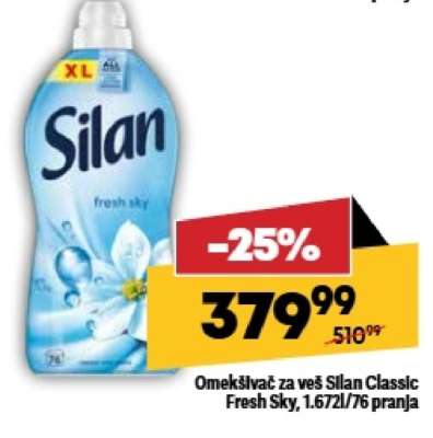 Omekšivač za veš Silan Classic Fresh Sky, 1.672l/76 pranja