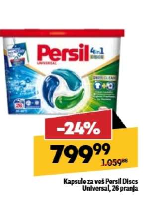 Kapsule za veš Persil Discs Universal, 26 pranja