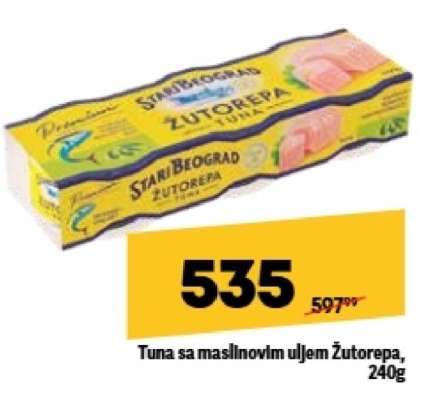 Tuna sa maslinovim uljem Žutorepa, 240g