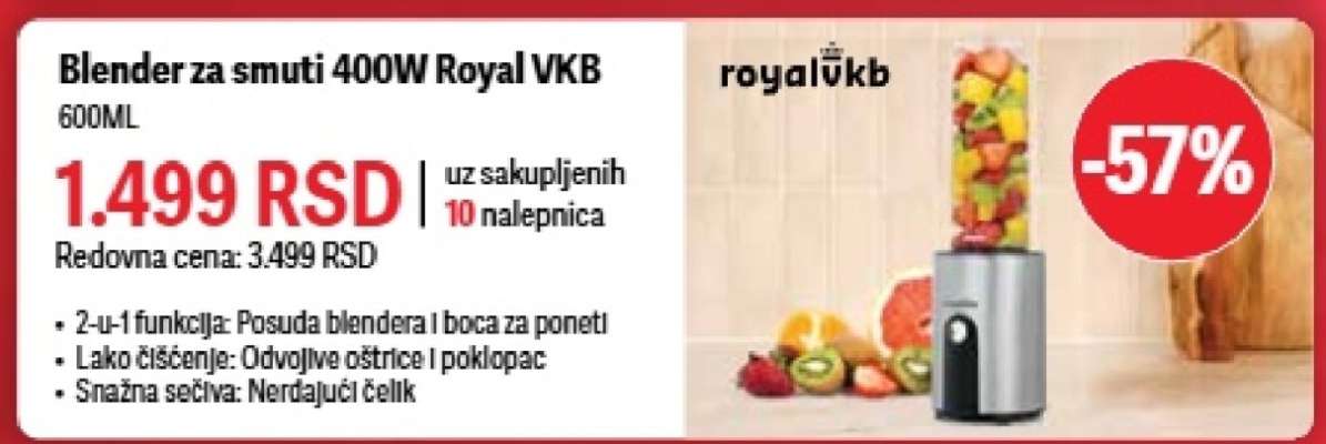 Blender za smuti 400W Royal VKB