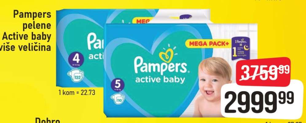 Pampers pelene active baby