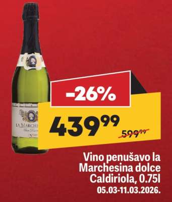 Vino penušavo La Marchesina dolce Caldirola 0.75l