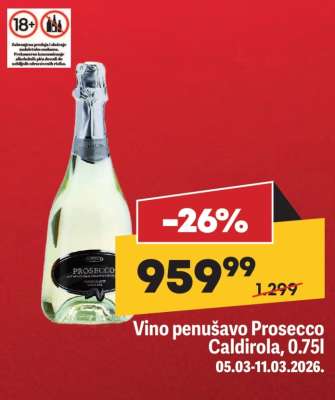 Vino penušavo Prosecco Caldirola 0,75l