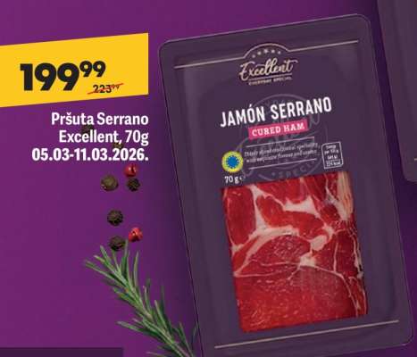 Pršuta Serrano Excellent, 70g