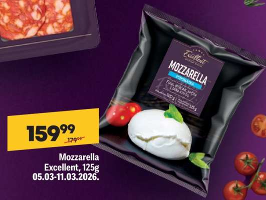 Mozzarella Excellent, 125g