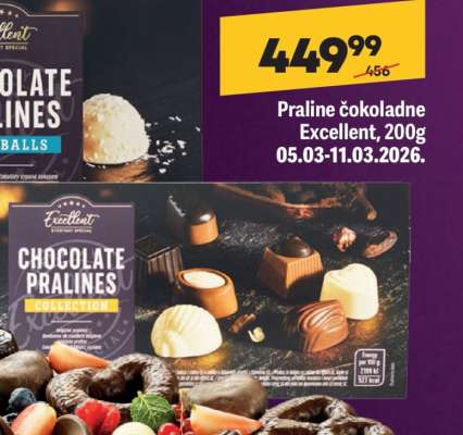 Praline čokoladne Excellent, 200g