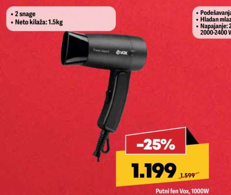Putni fen Vox, 1000W