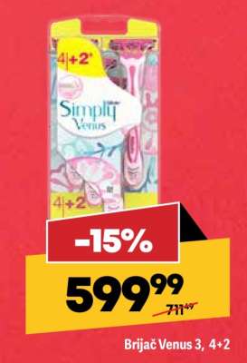 Brijač Venus 3, 4+2