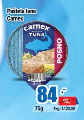 Pašteta tuna Carnex