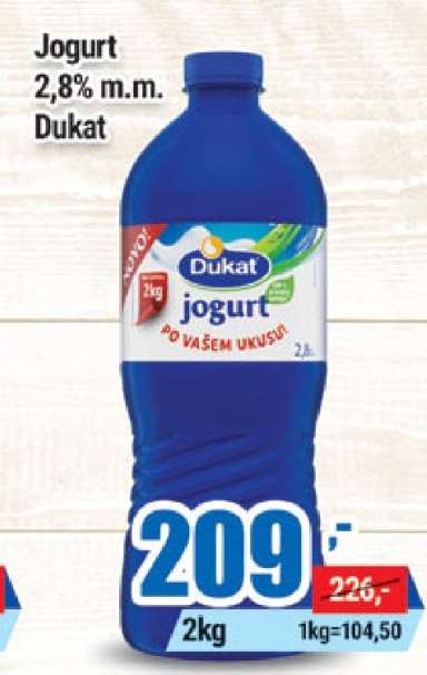 Jogurt 2,8% m.m. Dukat