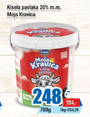 Kisela pavlaka 20% m.m. Moja Kravica