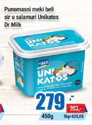 Punomasni meki beli sir u salamuri Unikatos Dr Milk