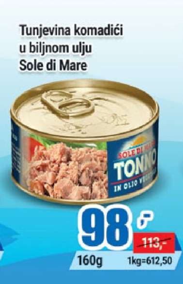 Tunjevina komadići u biljnom ulju Sole di Mare