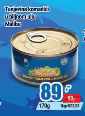 Tunjevina komadići u biljnom ulju Malibu