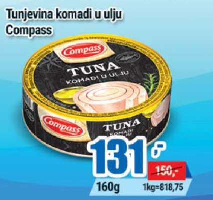 Tunjevina komadi u ulju Compass