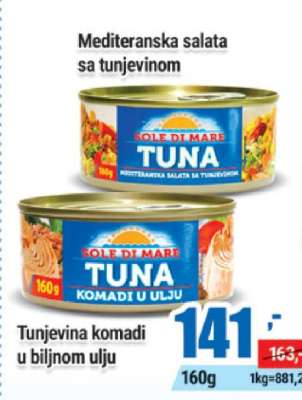 Tunjevina komadi u biljnom ulju