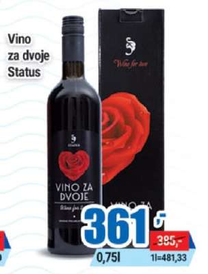 Vino za dvoje Status