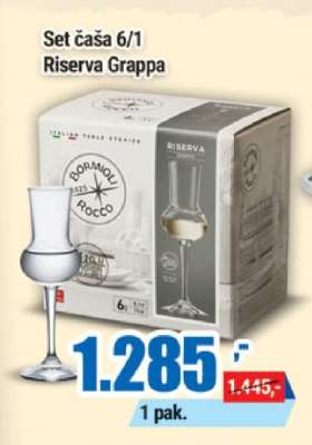 Set čaša 6/1 Riserva Grappa
