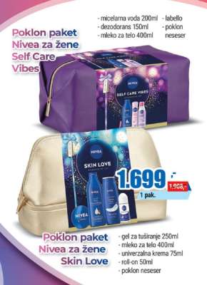 Poklon paket Nivea za žene Skin Love