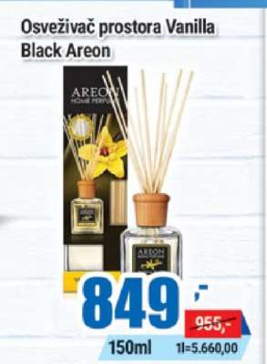 Osveživač prostora Vanilla Black Areon