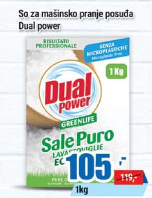 So za mašinsko pranje posuđa Dual power