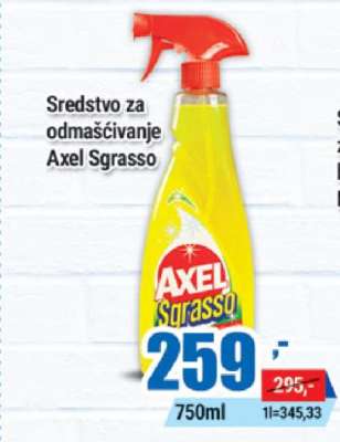 Sredstvo za odmašćivanje Axel Sgrasso
