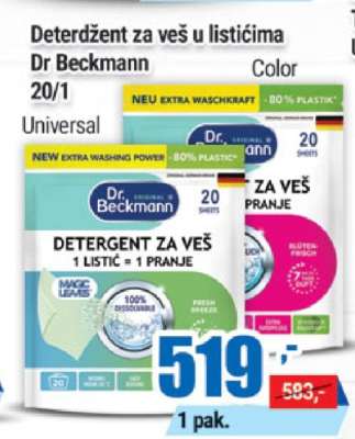 Deterdžent za veš u listićima Dr Beckmann
