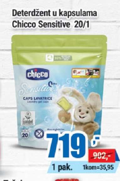 Deterdžent u kapsulama Chicco Sensitive 20/1