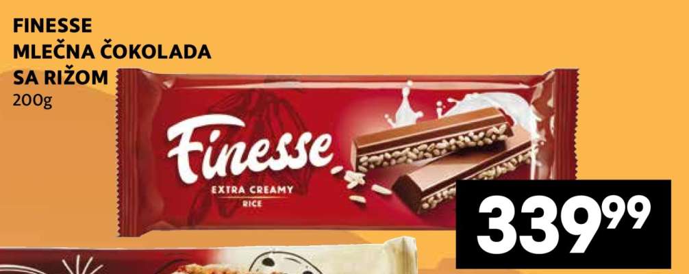FINESSE MLEČNA ČOKOLADA SA RIŽOM