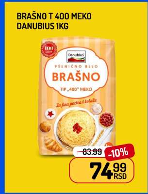 BRAŠNO T 400 MEKO DANUBIUS 1KG