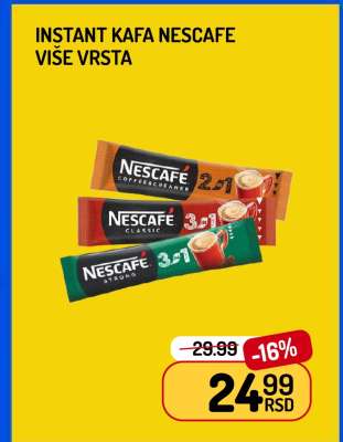 Instant Kafa Nescafe Više Vrsta