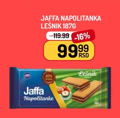 Jaffa Napolitanka Lešnik 187g