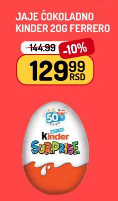 JAJE ČOKOLADNO KINDER 20G FERRERO
