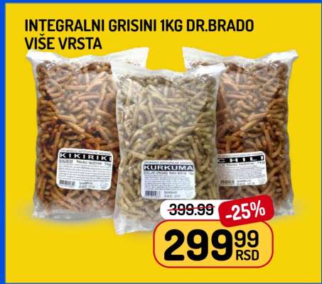 Integralni Grisini 1kg Dr. Brado