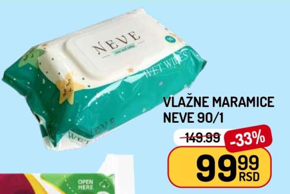 Vlažne maramice Neve 90/1