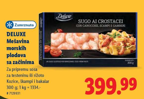 DELUXE Mešavina morskih plodova sa začinima