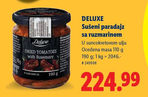 Deluxe Sušeni paradajz sa ruzmarinom