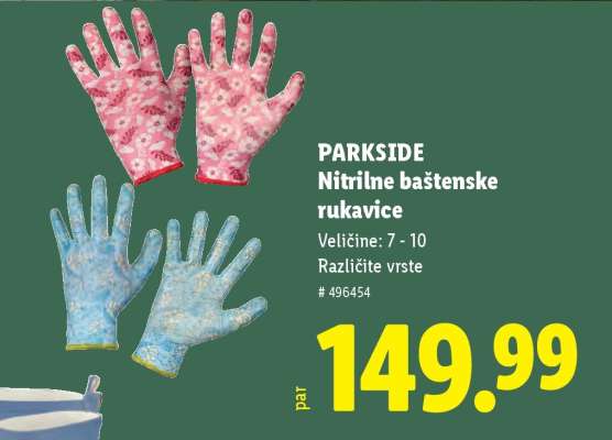 Parkside Nitrilne baštenske rukavice